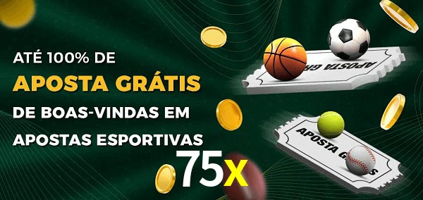 75x Ate 100% de Aposta Gratis